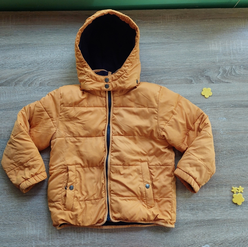 Mini Boden yellow puffer coat 7-8 years - Picture 3 of 16